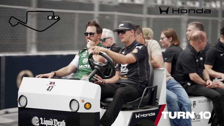Honda Track Walk: Mick Schumacher, Graham Rahal at Long Beach